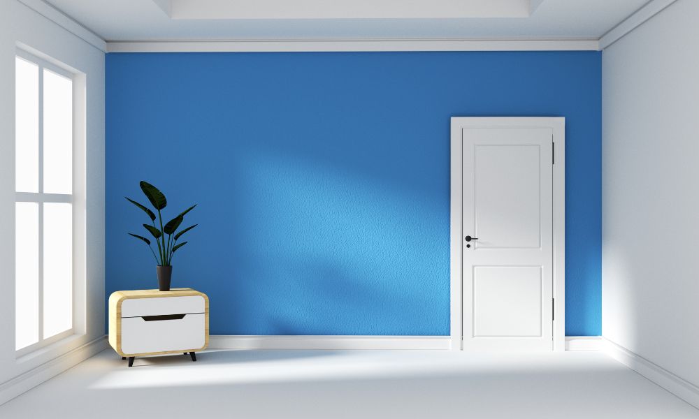 A newly painted accent wall.